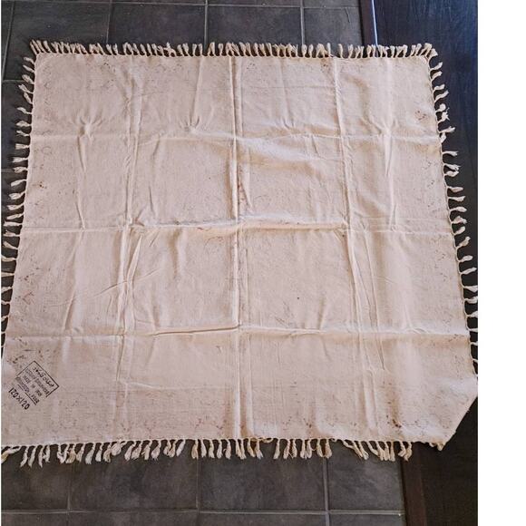 Isfahan Shalamkar 120x120 table cloth cover rug Multicolor Calico - Picture 5 of 5